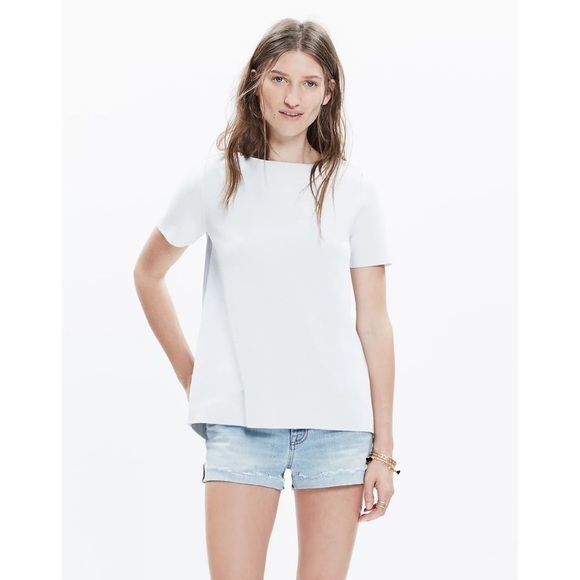 Madewell Colorblock Short-Sleeve Sweater Xxsmall - Picture 1 of 6